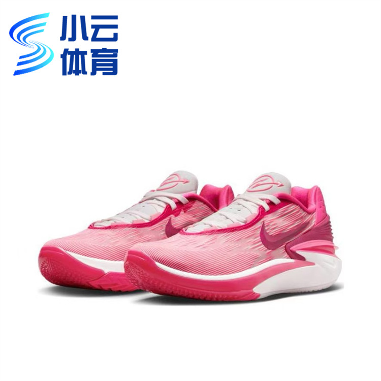 Nike Air Zoom Gt Cut2 White and Pink Cushioning Low-Top Practical Basketball Shoes Dj6013-604