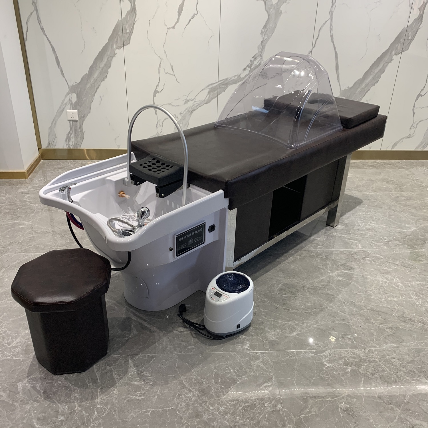 Hairgallery Thai hair washing head bed herbal water cycle push massage fumigation vapour spa bedding specialized