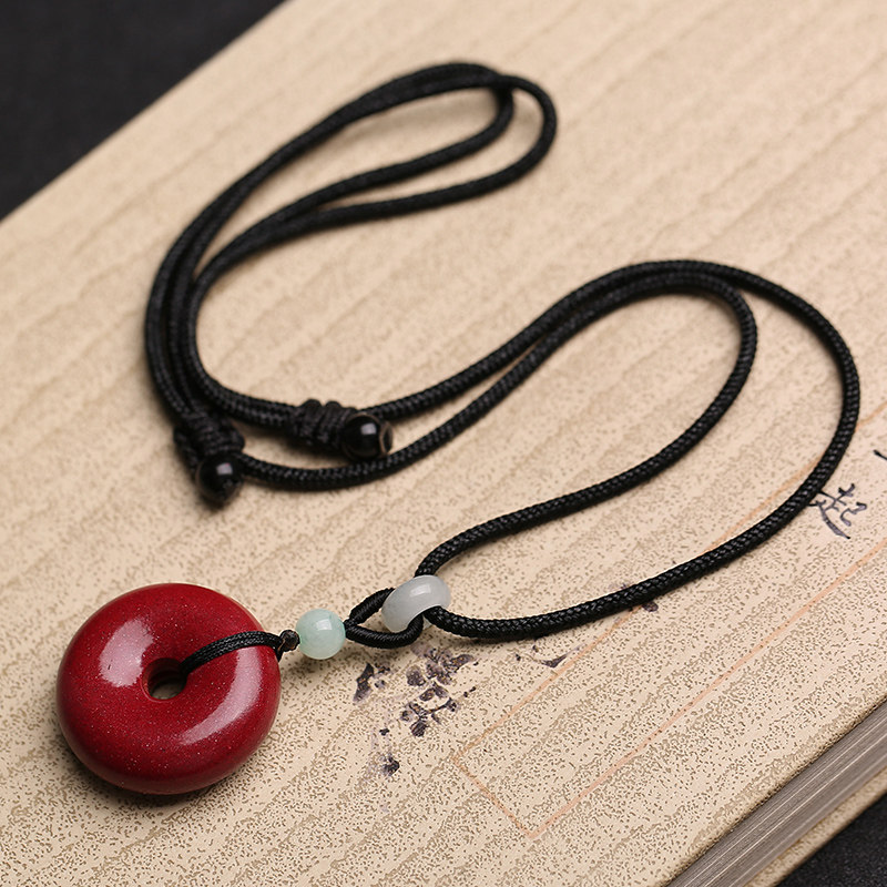 Year of the Ox, Year of Life, Cinnabar pendant, purple gold sand rough stone, men and women, children's transport, pray for peace, necklace pendant