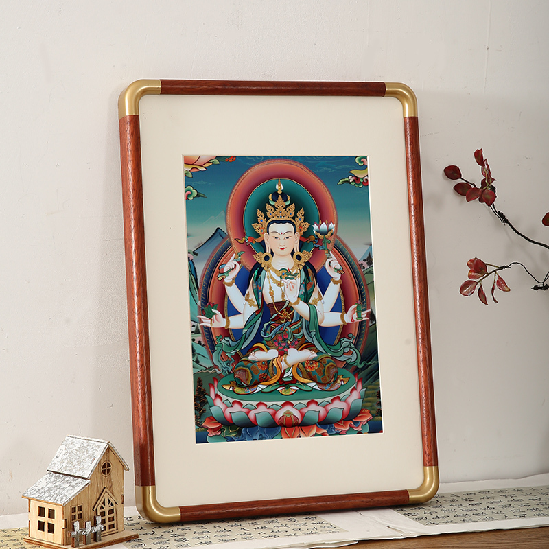 Tangka Framed Painting Frame Tibetan Buddha Statue Decorative Frame Empty Frame Wall Hanging Yellow财神 Green Tara Solid Wood Outer Frame Display Stand Tangka Framed Painting Frame Tibetan Buddha Statue Decorative Frame Empty Frame Wall Hanging Yellow财神 Green Tara Solid Wood Outer Frame Display Stand