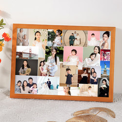 Old-fashioned large photo frame For Home washing photo framing multiple old photo combination picture frame empty frame wall 1980s Memorial