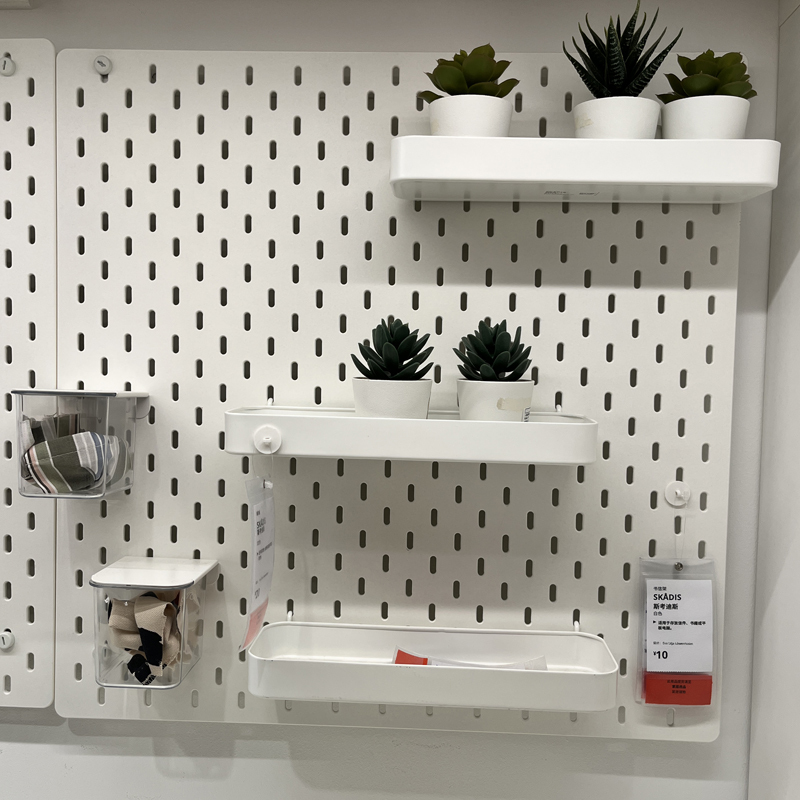 Suitable for Ikea Pegboard Wall Storage Boards, Space-Saving Magic Tool, Metal Tool Hanging Board Storage Rack