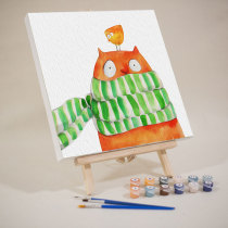 Digital oil painting Childrens self-drawn coloring painting diy Hand-filled small painting Kindergarten cartoon animation coloring painting