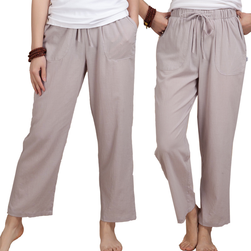 Chinese Oriental clothing new retro zen Chinese style women's loose meditation meditation tea man casual yoga pants