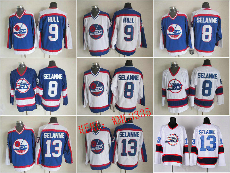 Winnipeg Jets Vintage Hockey Jersey Bobby Hull Teemu Selanne Jersey