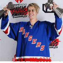 Justin Bieber Jerseys Justin Biebers Music Awards Rangers Jar Real Hockey clothes