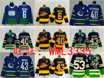 Vancouver Canucks Pettersson Hughes Jersey温哥华法裔冰球衣服