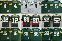 Green Bay Packers Favre White Jerseys Green Bay Packers Fold rugby clothes