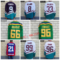 Giant duck ice hockey suit Mighty Ducks 33 Banks Conway Selanne Kariya Jersey