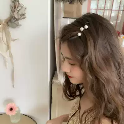 Pearl hairpin Korea 2021 net red girl side bangs clip cute simple headdress hair accessories hairpin 2020