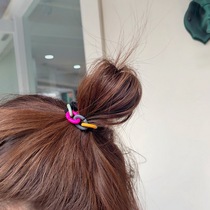 Color leather band Hyuna head rope leather case small hair rope Korean version of Korean Net red ins simple cute girl heart headgear