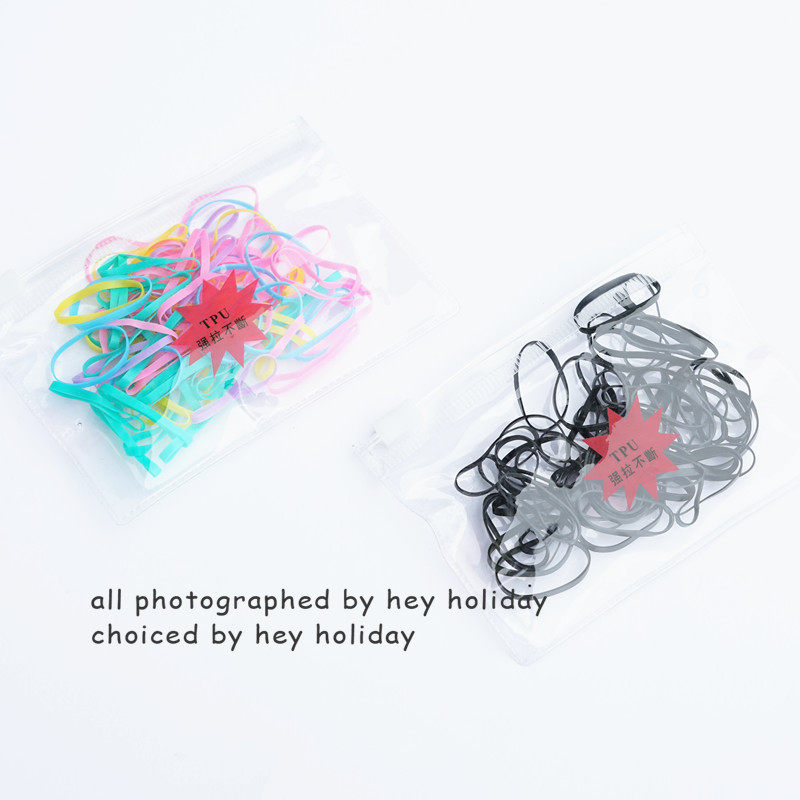 Disposable rubber band 50 baby braids Small rubber band children tie hair Rubber band elastic color hair ring