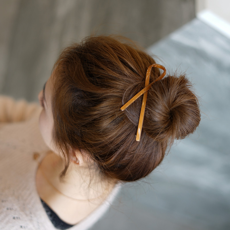 Korean hairpin back of the head net red edge clip Hair accessories girl word headdress Bangs hair clip spring hair clip Hair clip clip