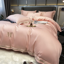 High-grade simple style 120 Xinjiang long staple cotton four-piece cotton cotton cotton simple 1 8m bed linen bedding