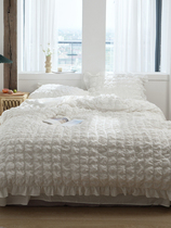 Princess Feng Water Washing Cotton Sewerage Bed Four Piece Cotton Net Red 2021 New Tide quilt cover Sheets