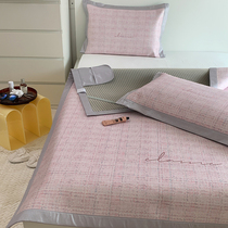 Small fragrant summer ice silk mat three-piece washable foldable 1 5 m 1 8 meters air-conditioned room offers home seating