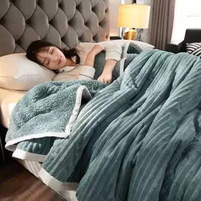 Thickened triple blanket warm coral Velvet crystal velvet blanket office nap mat quilt sheet bed