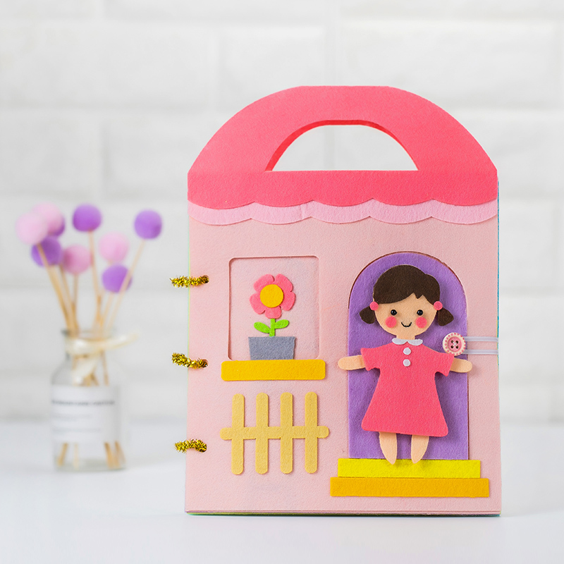 Montessori children's early education cloth book diy non-woven fabric art handmade material bag Kindergarten homemade picture book