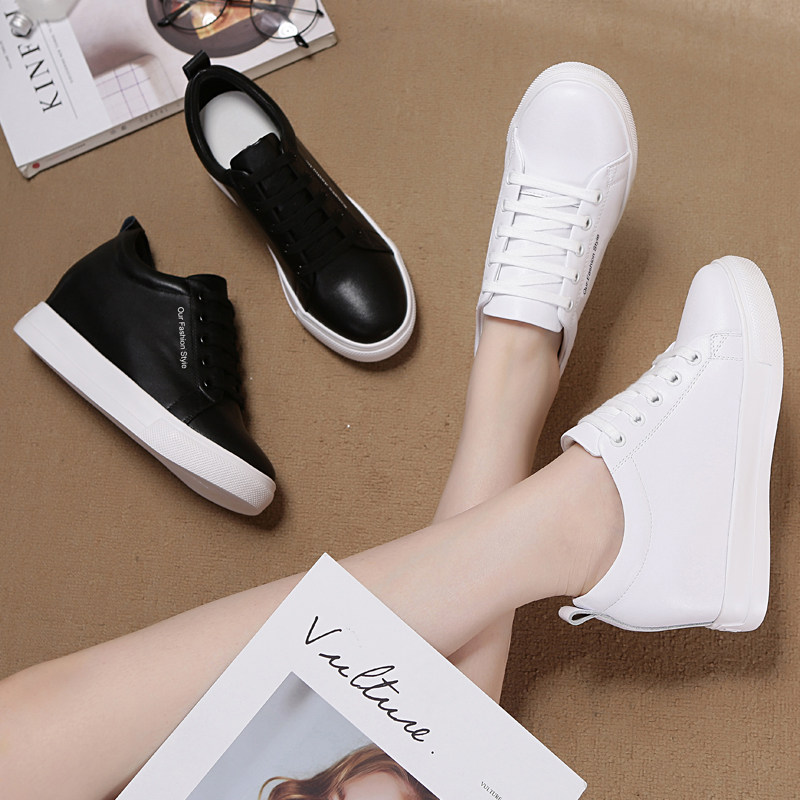 Platform Shoes for Women, Versatile White Sneakers for Women, 2025 Spring and Autumn Sports Shoes, Casual Travel Non-Slip Soft Sole Height-Increasing Women's Shoes