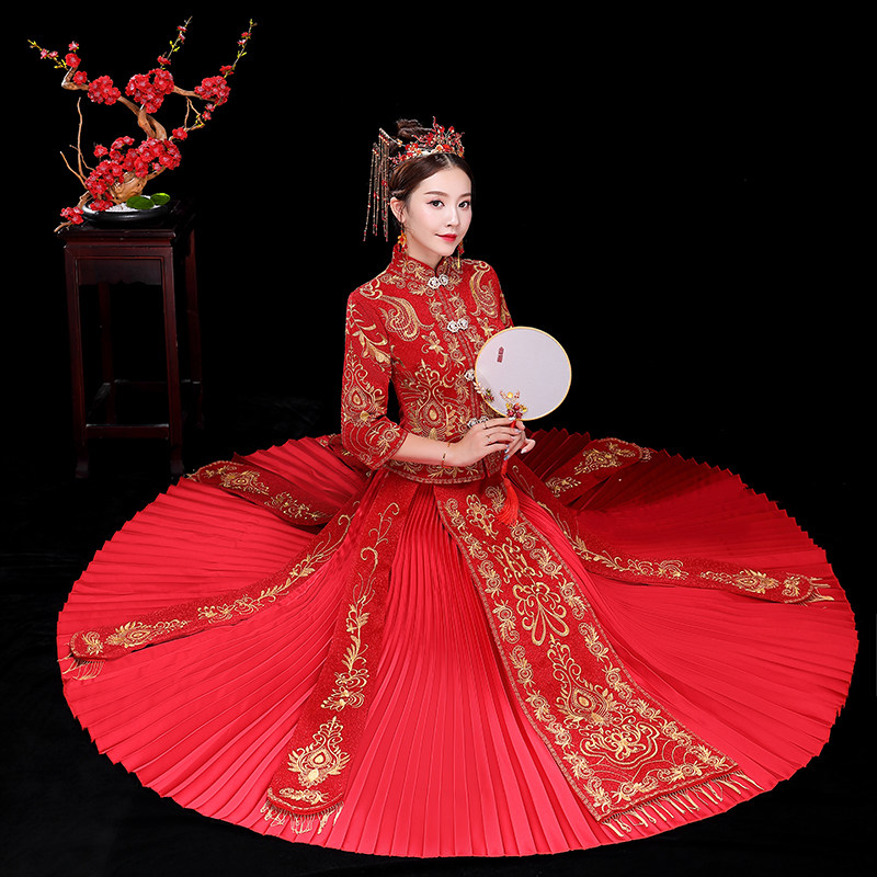 Xiuhe Wedding Dress 2023 New Bride Wedding Wedding Dress Wedding Toast Dress Red