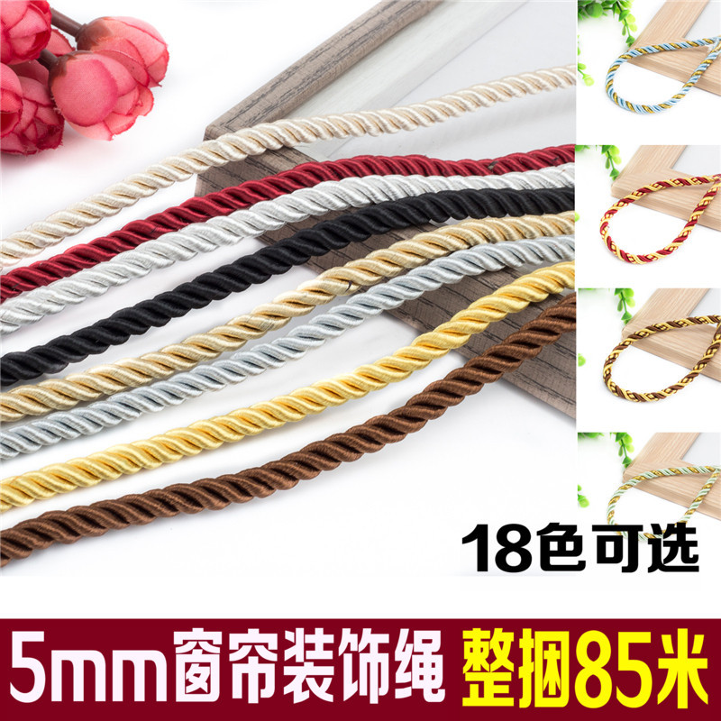 5mm Thick Decorative Rope Curtain Accessories Sofa Rope Binding Rope Curtain Decorative Rope Multicolored Twisted Rope 85m / Piece 5mm Thick Decorative Rope Curtain Accessories Sofa Rope Binding Rope Curtain Decorative Rope Multicolored Twisted Rope 85m / Piece