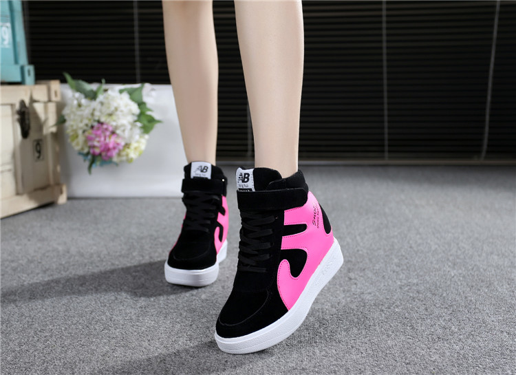 Giày cao, giày da nubuck, giày phù hợp với màu của phụ nữ, mùa xuân và mùa thu của phụ nữ, du lịch giải trí, bánh xốp, giày đơn, đế dày, tăng giày sneaker nữ hot trend 2021