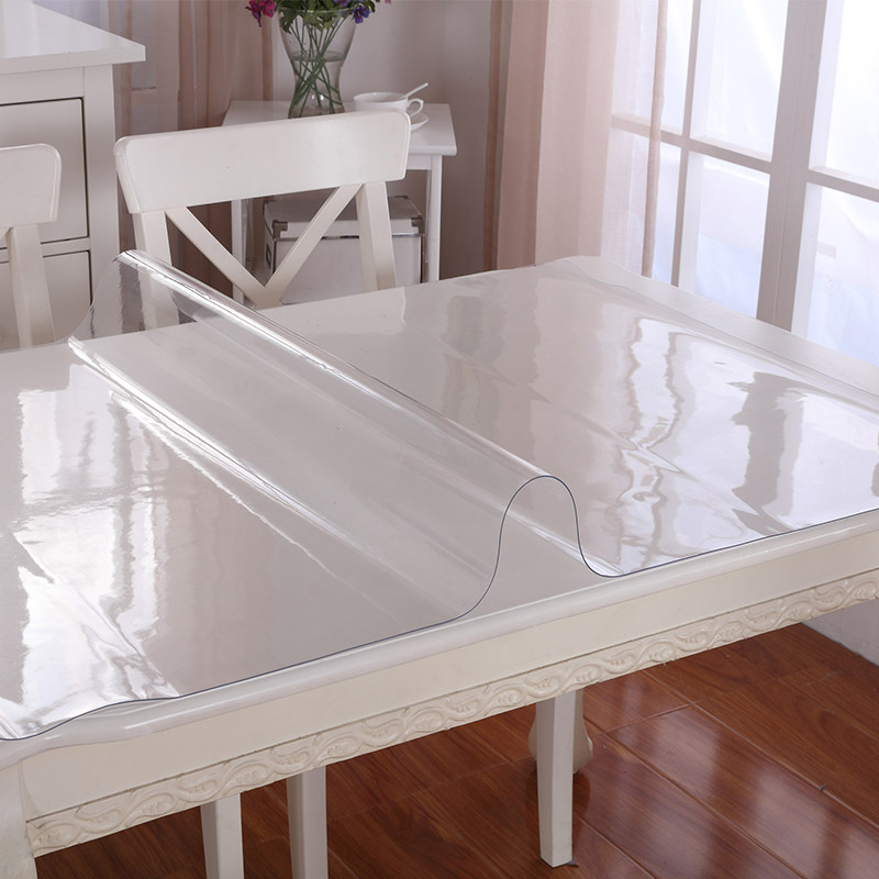 Soft glass PVC transparent frosted table cloth waterproof and burn-proof oil table mat tea table cushion frosted water crystal plate
