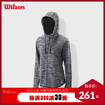 Wilson Spring Sports Sweatshirt Unisex Comfortable Tennis Top with Hat Long Sleeve Jacket