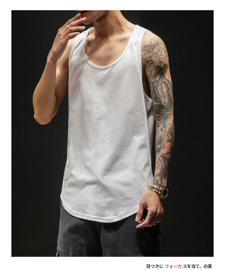 Mùa hè đơn giản chất liệu cotton màu sắc mồ hôi vest nam rộng rãi cộng với phân bón XL chất béo không tay áo thun retro - Lót áo không tay nam