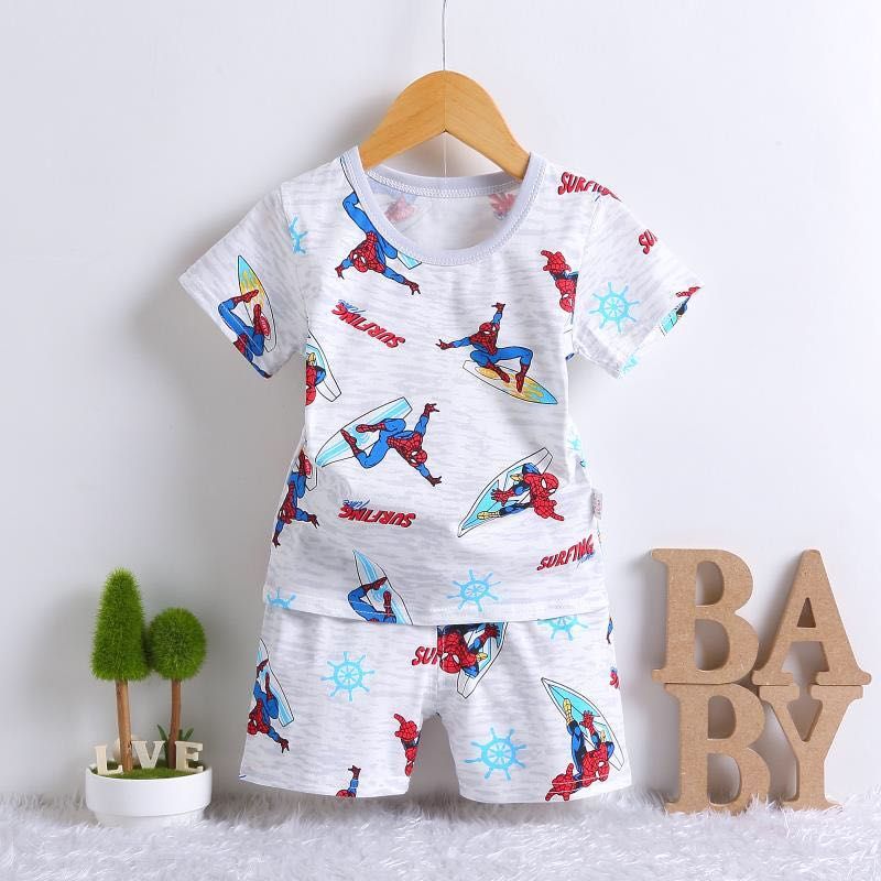 Bộ đồ lót trẻ em mùa xuân và mùa thu Bộ đồ bé trai Qiuyi Qiuku Bộ đồ chơi trẻ em dài tay bộ đồ cho bé 