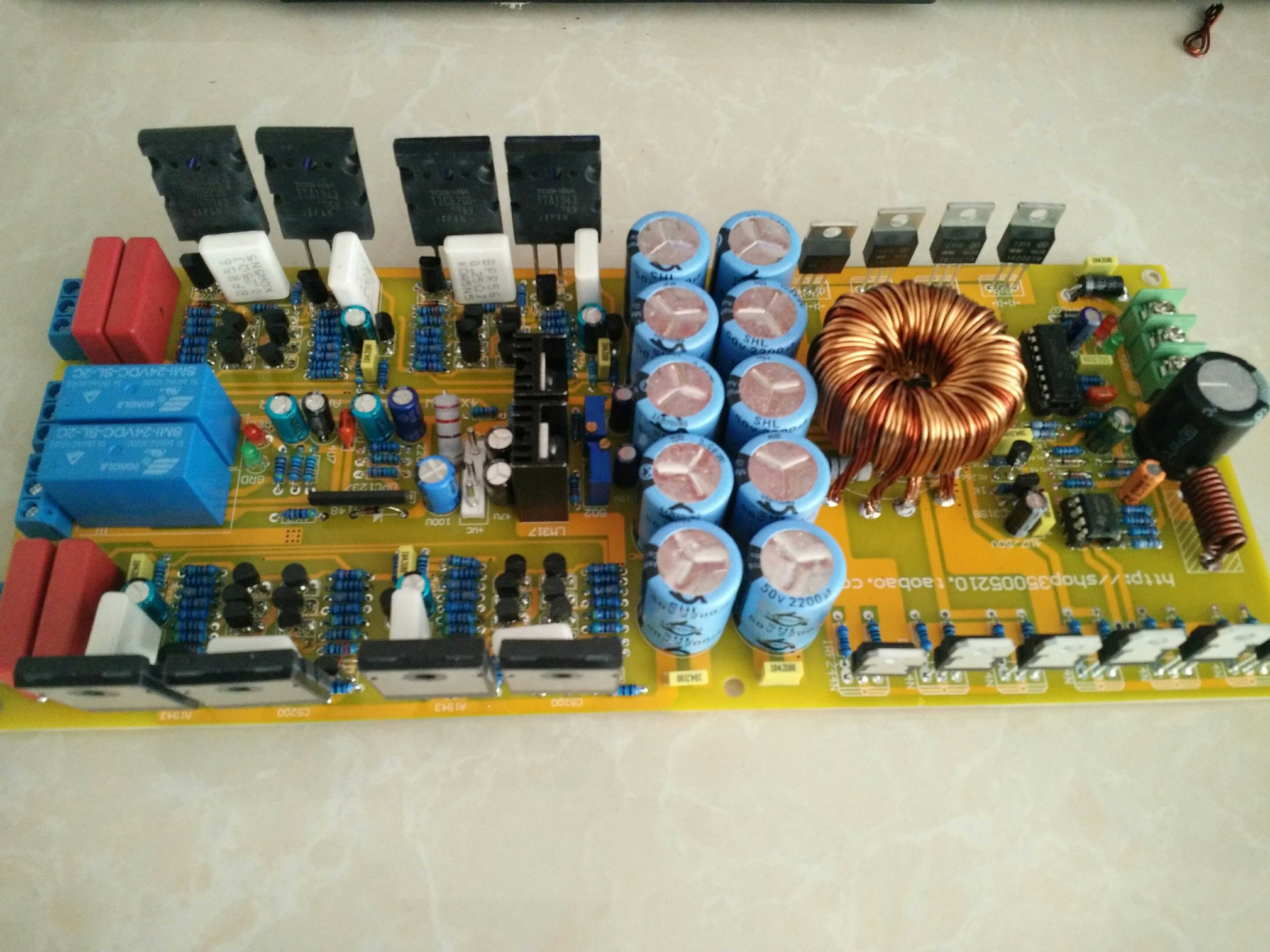 DC 12V high power 4X120W pure post-level discrete components Class A and B power amplifier board