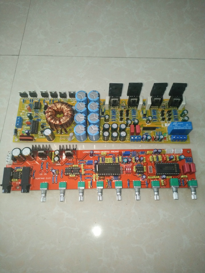 Boutique single power supply 12V fever 2*100W front and rear power amplifier board karaoke special offer