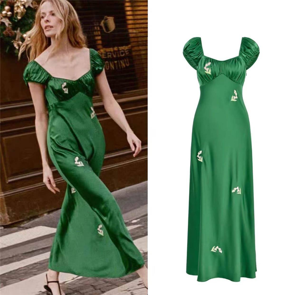 do*EN Long green dress | eBay
