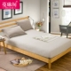 琳 Giường cotton đan bông set Bộ nệm đơn mảnh Simmons bọc bông bảo vệ 竺 Bông trải giường màu tinh khiết ga chun bọc giường spa