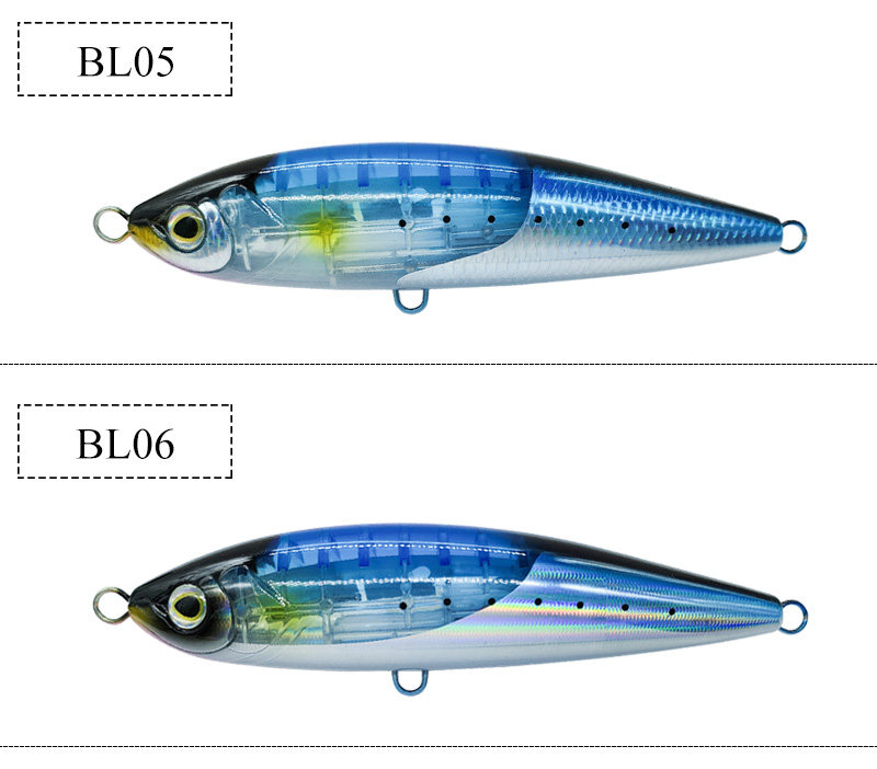 Дорожные суб- приманки bassking 水面铅笔175mm/92g狂鳞 浮水路亚饵深海船钓假饵金枪饵