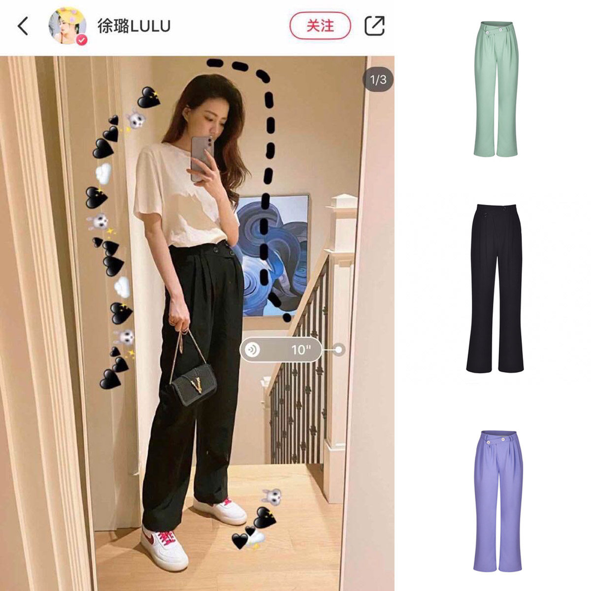 Three Quarters Xu Lu Tongan 20SS new designer set up with misplaced broadleg Western pants