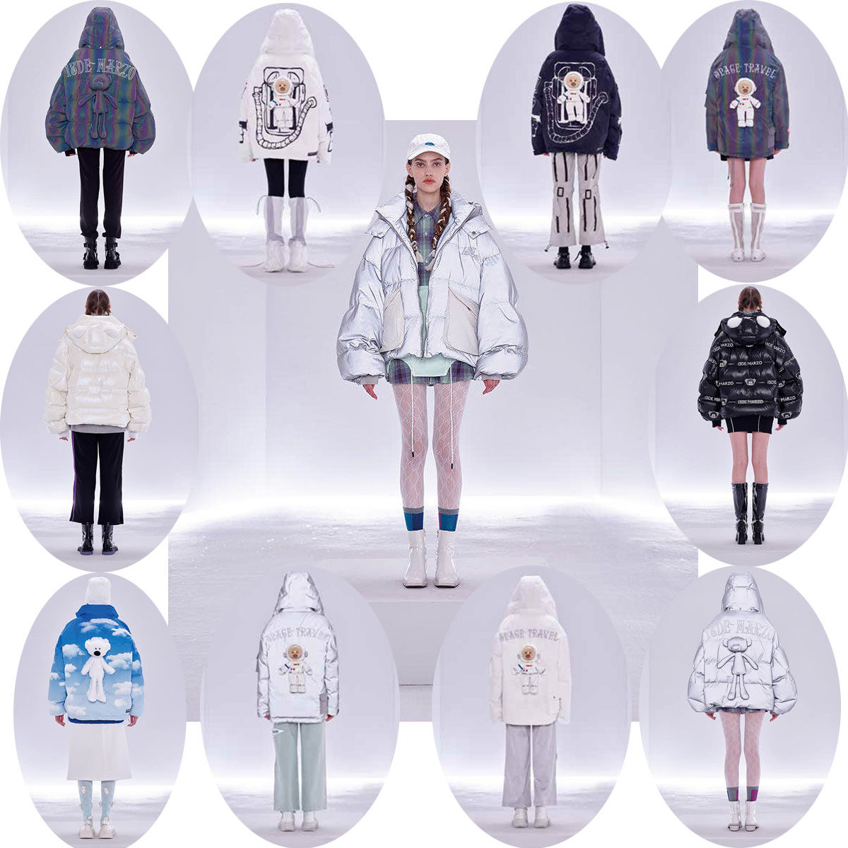 13demarzo Down Coastronaut Backley Cute Cute Doll Bear Loose 2020 Fall and Winter New Virgin Female