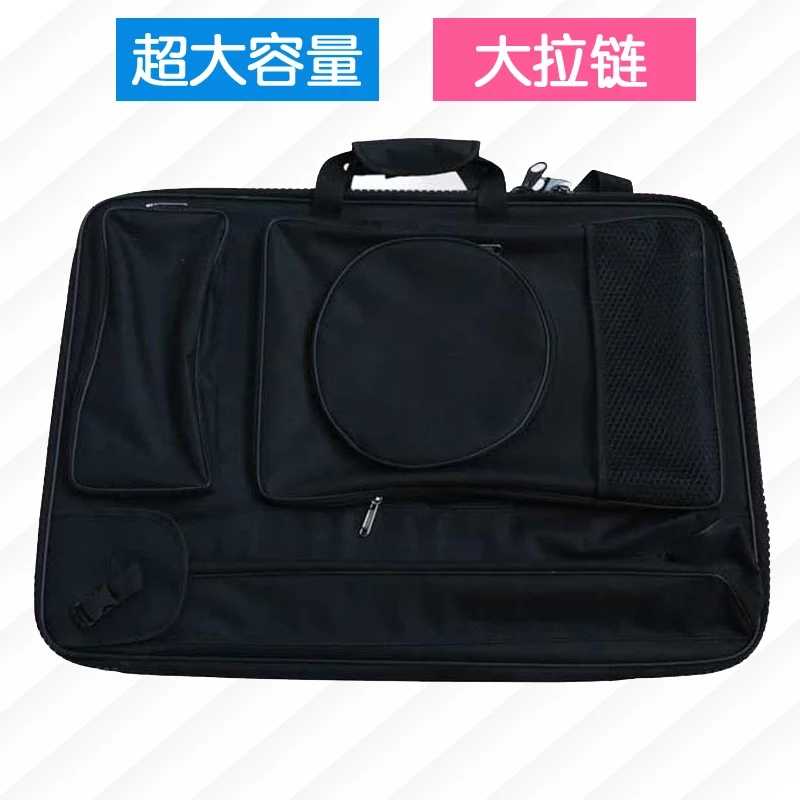 Black painting bag with shoulder back4k multi - functional art painting bag large zip - resistant wall thickness plate bag