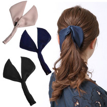 Japans same style satin rabbit ears small banana clip vertical hairpin hairpin ponytail clip non-slip hairdo Korea