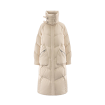 Ailei long down jacket 2024 new style metal decoration fashionable shape plus long coat windbreaker windproof and warm