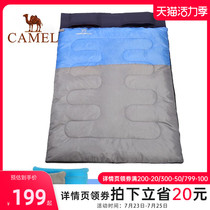 Camel camping Adult outdoor travel Adult hotel dirt-proof portable autumn and winter warm and cold double sleeping bag