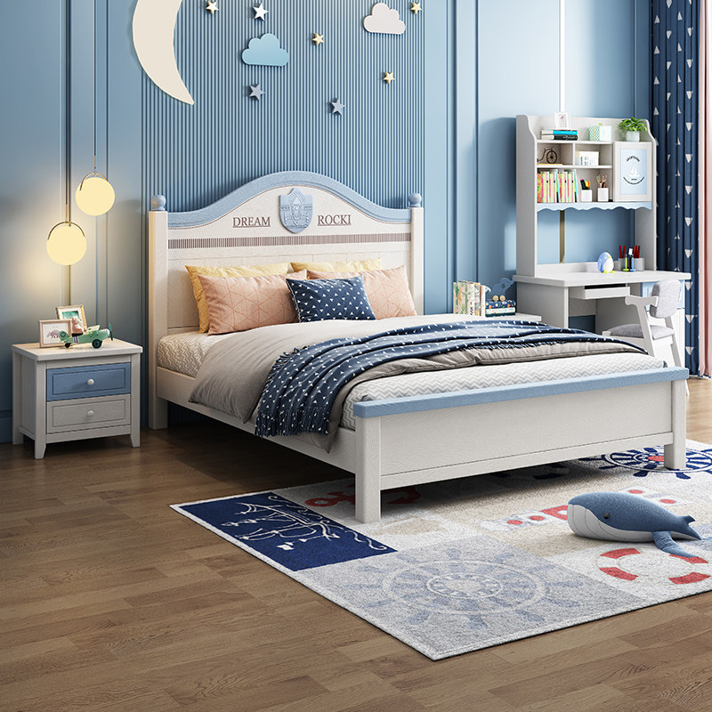 Simple Solid Wood Children's Bed Boy Beds 1 35 m Single Beds Teenagers Solid Wood Beds 1 8m Boys Bedroom Children Beds