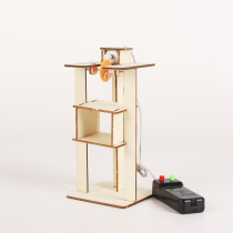 Primary School students manual technology small production creative invention boy homemade elevator lift science experimental toy