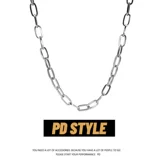 Брендовое ожерелье в стиле хип-хоп из нержавеющей стали подходит для мужчин и женщин для влюбленных, 2020, простой и элегантный дизайн