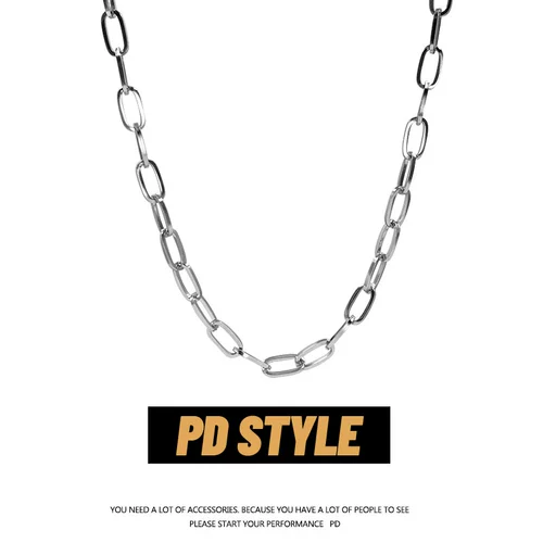 Брендовое ожерелье в стиле хип-хоп из нержавеющей стали подходит для мужчин и женщин для влюбленных, 2020, простой и элегантный дизайн