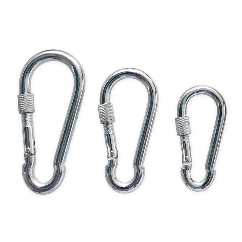 Gourd connecting ring Climbing rope buckle Safety hook buckle Main lock hook Safety buckle 304 stainless steel safety buckle