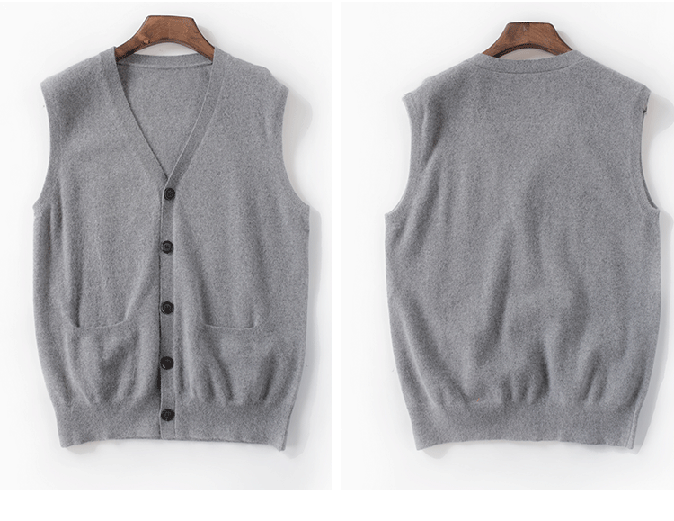 Áo len cashmere nam cổ chữ V áo thun len hoang dã áo len chạm đáy áo sơ mi ấm áp mẫu có thể được may - Áo len Cashmere áo thun nam