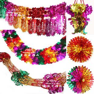 Qixi Festival Christmas wedding room pull flower wedding wedding color happy word living room room layout decoration holiday supplies