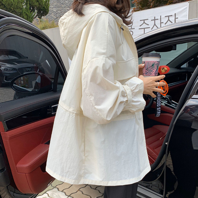 Women's new hooded loose autumn and winter rainproof windbreaker