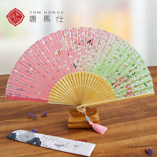 Комплект, классический круглый веер с кисточками, ханьфу, китайский стиль